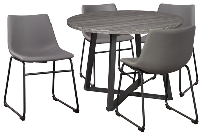 Centiar Dining Table and 4 Chairs, Gray