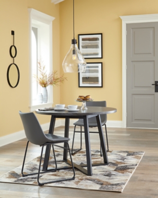 Centiar Dining Table and 2 Chairs, Gray, rollover