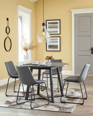 Centiar Dining Table and 4 Chairs, Gray, rollover