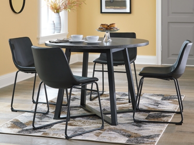 D372-16 Centiar Round Dining Table with X-Shaped Metal Bas sku D372-16