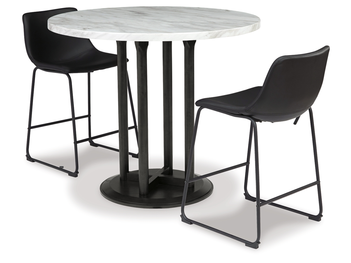 Signature Design by Ashley Centiar Counter Height Dining Table and 2 Barstools