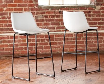 Centiar Pub Height Bar Stool with Upholstered Bucket Seat