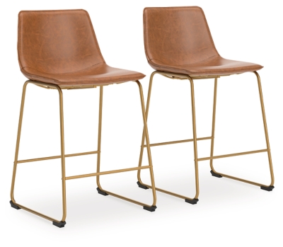 Crandox Counter Height Barstool, Brown/Gold, large
