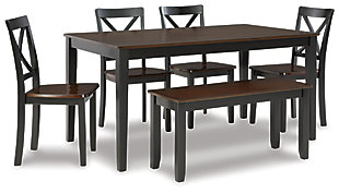 Larsondale Dining Table and Chairs with Bench (Set of 6), , large