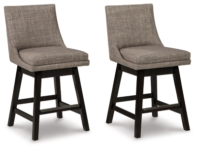 Ashley leather bar stools hot sale