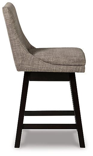 The Tallenger barstool invites you to take contemporary modern style for a spin. Comfortably cushioned seat, self-returning swivel and contoured back make it beautiy in tune with your needs. Luxurious woven upholstery is a sensational touch.Made of wood | Linen-weave polyester upholstery | Foam cushioned seat and back | Swivel seat with self-return feature | Footrest for added support | Assembly required | Estimated Assembly Time: 30 Minutes