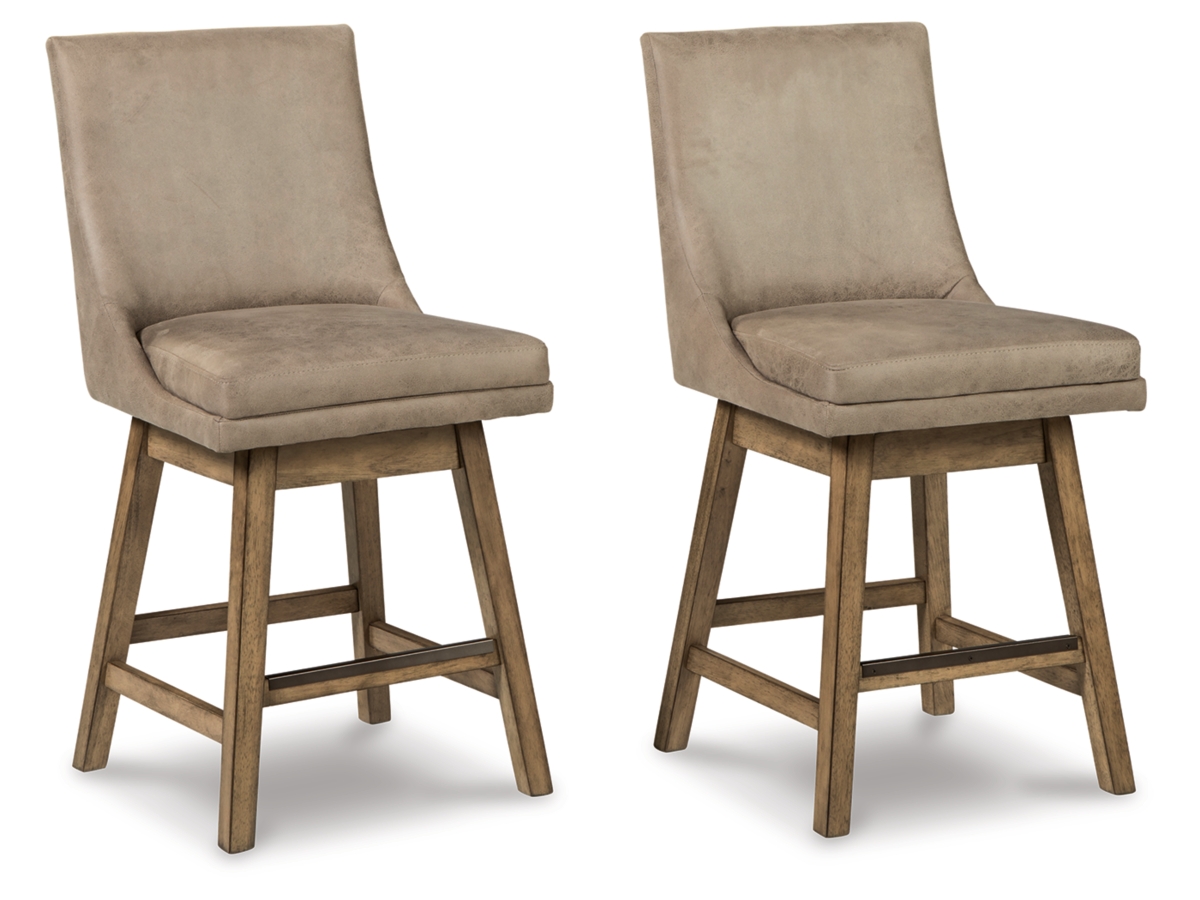 Tallenger Counter Height Bar Stool with Contoured Back Ashley