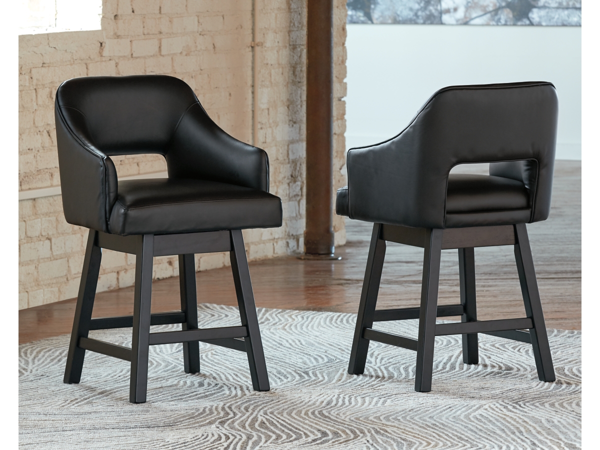 Tallenger Counter Height Bar Stool with Open Contoured Back | Ashley