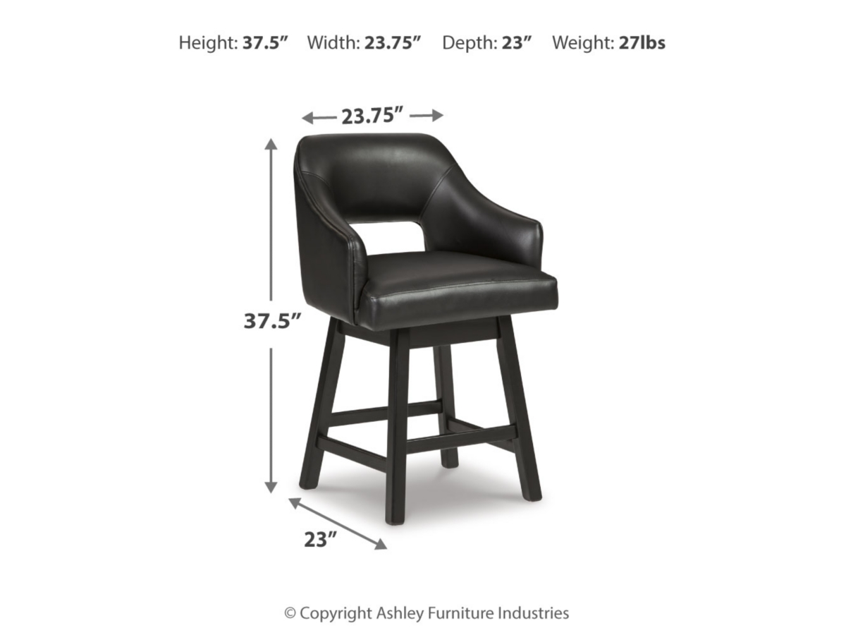 Tallenger Counter Height Bar Stool with Open Contoured Back | Ashley
