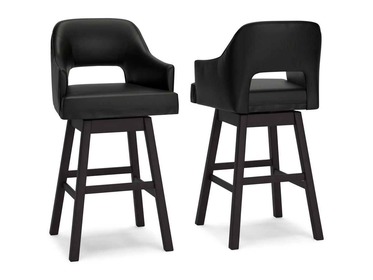 Tallenger Bar Height Stool - Black/Dark Brown - (D380-930)