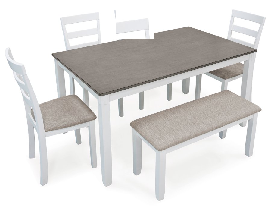 Mesa de comedor y sillas Stonehollow con banco (Juego de 6) - image 5