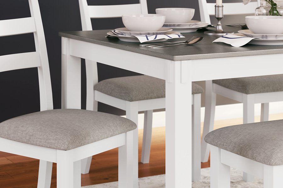 Mesa de comedor y sillas Stonehollow con banco (Juego de 6) - image 7