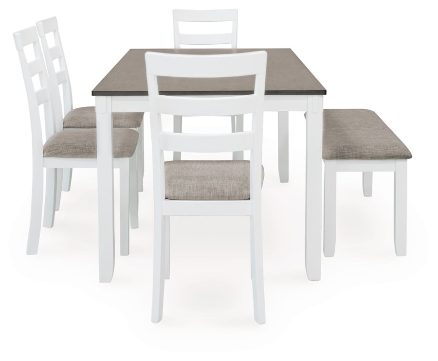 Mesa de comedor y sillas Stonehollow con banco (Juego de 6) - image 4