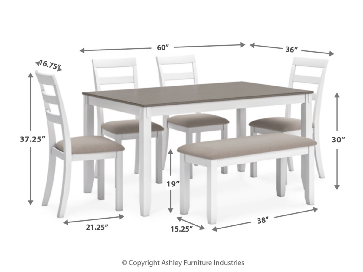 Stonehollow Dining Table and Chairs and Bench Ashley