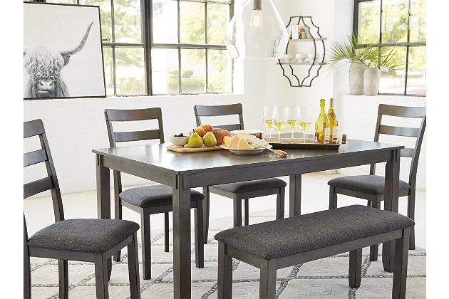 Bridson Dining Set Ashley Furniture, Bridson Dining Room Table And Chairs With Bench Set Of 6