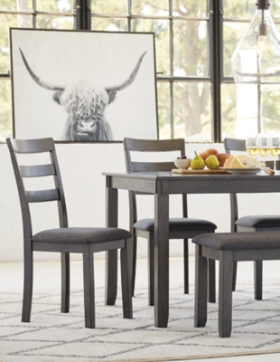 Bridson Dining Table and 4 Chairs and Bench Set Ashley