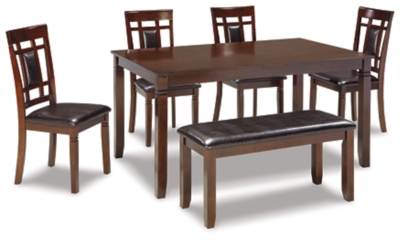 Bennox Dining Table and Chairs with Bench (Set of 6), , large