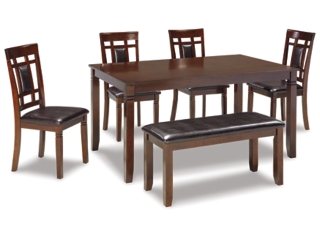 Bennox Dining Table and 4 Chairs and Bench