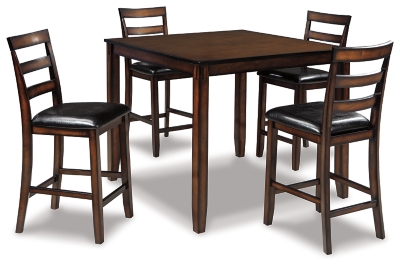 Coviar Counter Height Dining Table and Bar Stools Set of 5 Ashley