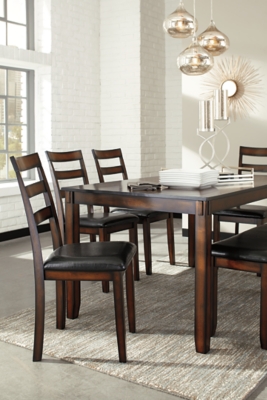 Coviar Dining Table and 4 Chairs and Bench Set Ashley