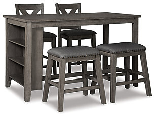 Caitbrook Counter Height Dining Table and 4 Barstools, , large