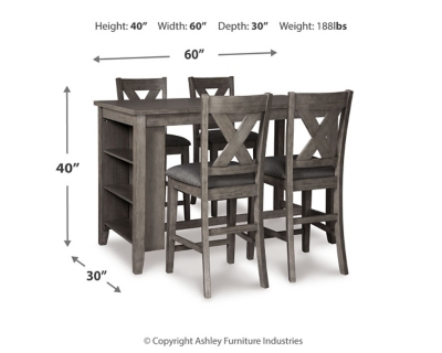 Caitbrook Counter Height Dining Table and 4 Barstools Ashley