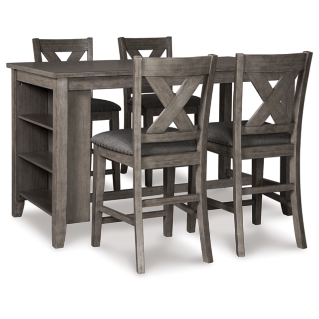 Caitbrook Counter Height Dining Table and 4 Bar Stools Set