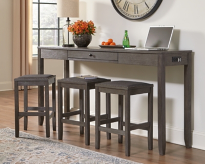 Caitbrook Counter Height Dining Table, High Top Dining Table With Bar Stools