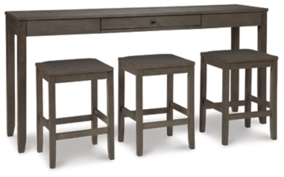 Caitbrook Counter Height Dining Table and Bar Stools (Set of 3), , large