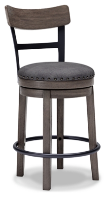 Caitbrook Counter Height Swivel Bar Stool with Contoured Backrest