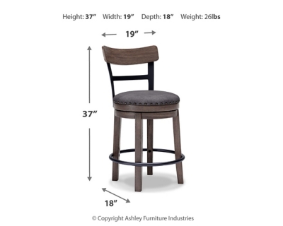 Caitbrook Counter Height Bar Stool, Gray, large