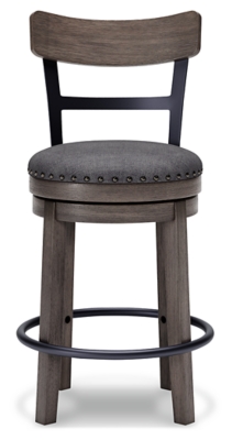 Caitbrook Counter Height Swivel Bar Stool with Contoured Backrest