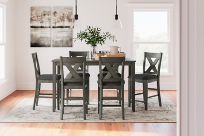 D388-423 Caitbrook Counter Height Dining Table and 6 Bar St sku D388-423