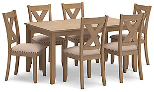 Sanbriar Dining Table and Chairs (Set of 7), , large