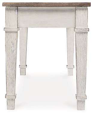 The Skempton bench invites you to strike a note for small space living. An inspired choice for coastal chic or modern farmhouse settings, this piano style bench with under seat storage sports a grayish white finish with rub through effect for timeworn appeal.Made of wood, acacia veneer and engineered wood | Distressed grayish white finish | Seat opens to reveal hidden storage | Assembly required | Estimated Assembly Time: 15 Minutes