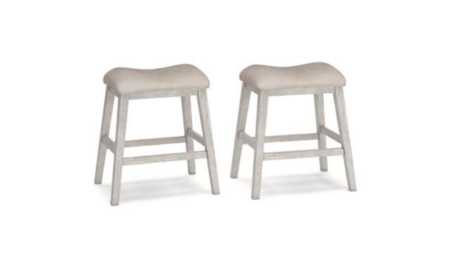 Skempton Counter Height Backless Bar Stool with Upholstered Seat