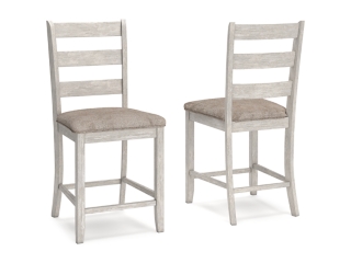 Skempton Counter Height Ladderback Bar Stool with Upholstered Seat