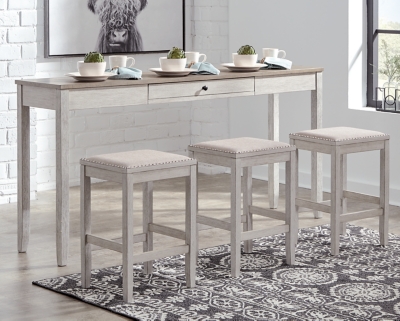 Skempton Counter Height Dining Table and Bar Stools (Set of 3), , large