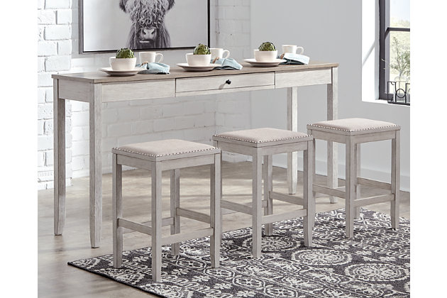 Skempton Counter Height Dining Set Ashley, Counter Top Table With Bar Stools