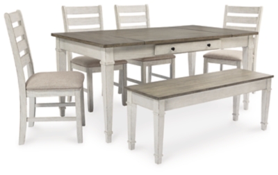 Skempton Dining Table and 4 Chairs and Bench, , large