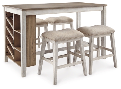 Skempton Counter Height Dining Table and 4 Barstools, , large