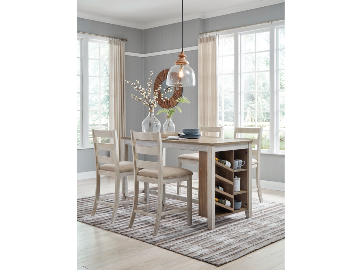 Skempton Counter Height Dining Table and Barstools Ashley