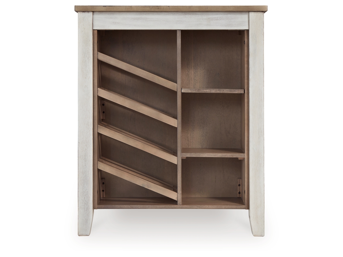 Skempton Counter Height Dining Table with Built-In Wine Rack and