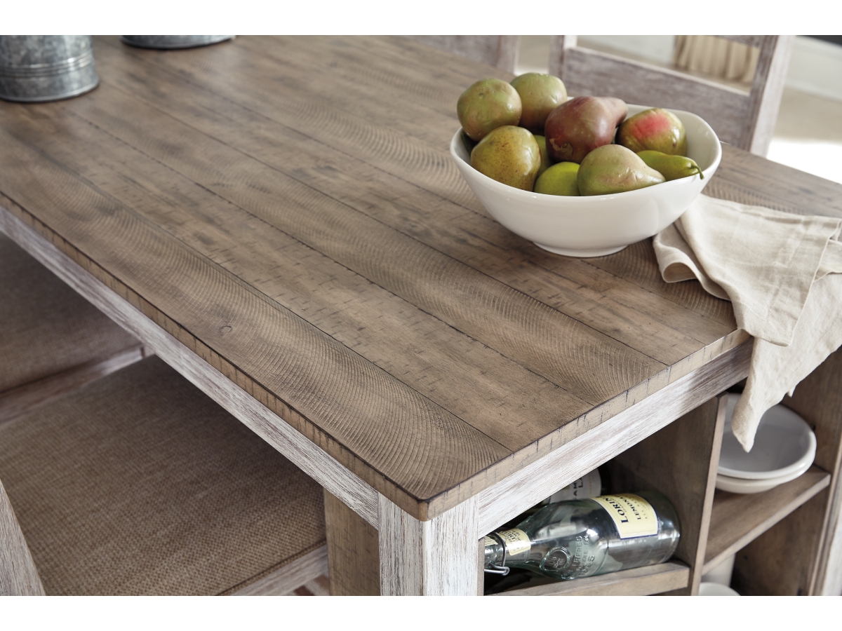 Skempton Storage Dining Table with 2 Side Drawers Ashley
