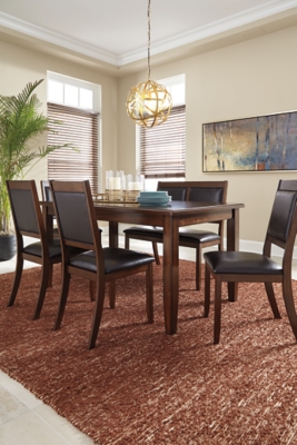 Meredy Dining Room Table and Chairs with Bench Set of 6 Ashley