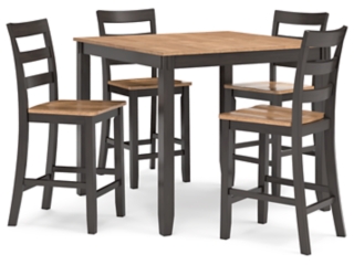 Gesthaven Counter Height Dining Table and 4 Bar Stools