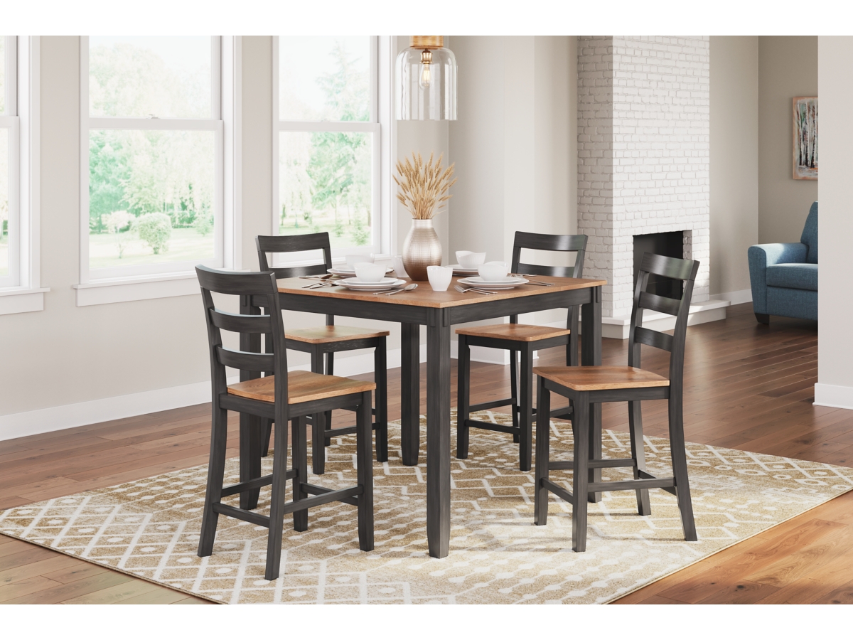 Gesthaven Counter Height Dining Table and 4 Barstools Ashley