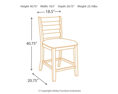 Rokane Counter Height Bar Stool, Light Brown, large