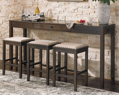 Rokane Counter Height Dining Table And Bar Stools Set Of 4 Ashley Furniture Homestore