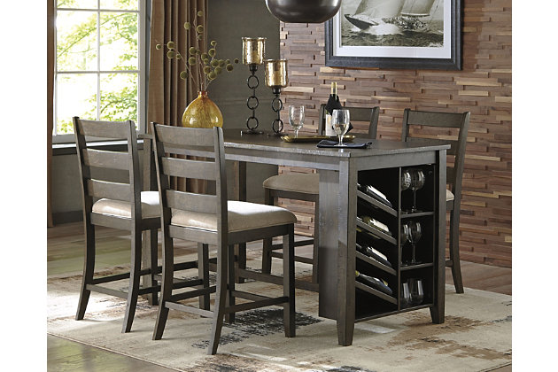 Rokane Counter Height Dining Table Ashley, Rokane Brown Dining Room Table